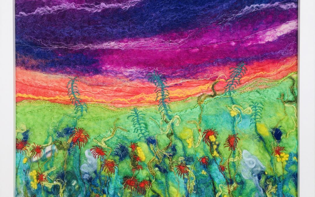 Felted Art – ‘Blue Grass’