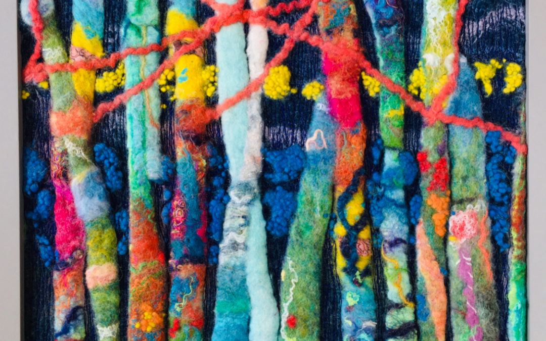 Felted Art – ‘Moonlit Bark’