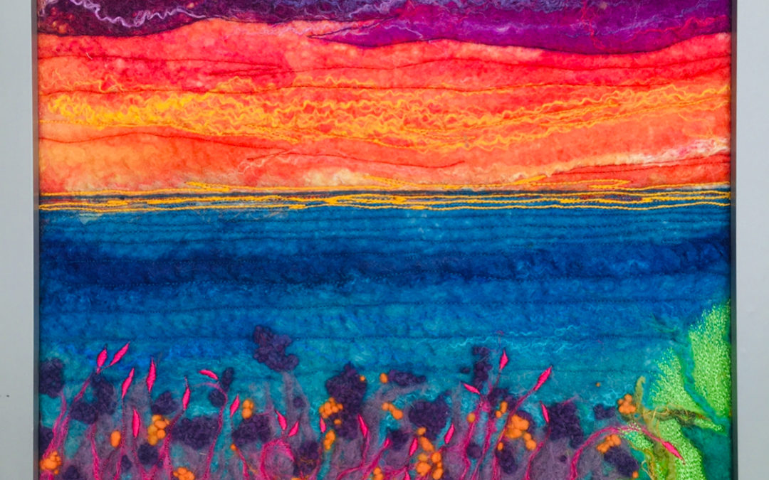 Felted Art – ‘Orange Wash’