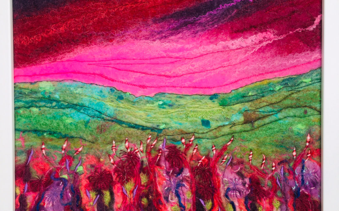 Felted Art – ‘Pink Wash’