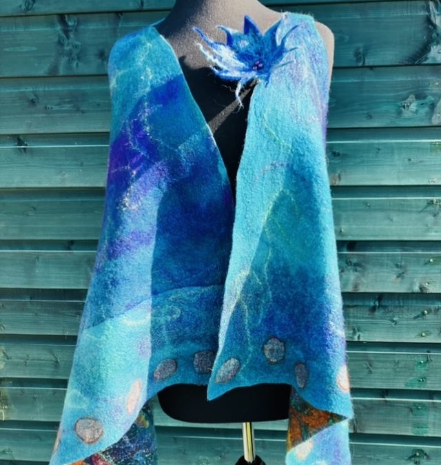 Felt wearable – ‘Sea Spray’.