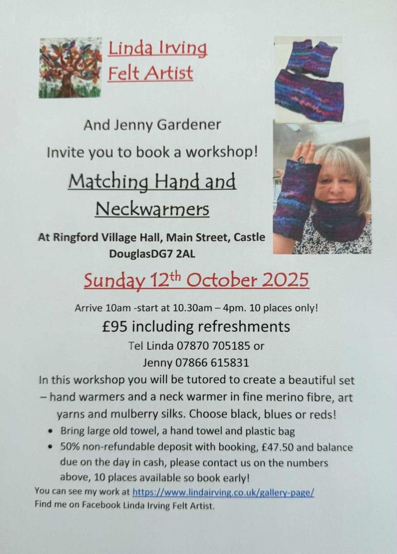 Matching handwarmer and neck warmer Workshop!